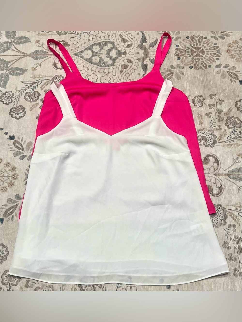 Lilly Pulitzer Bundle Adjustable Cami Tank Pink & White Size XS / 4